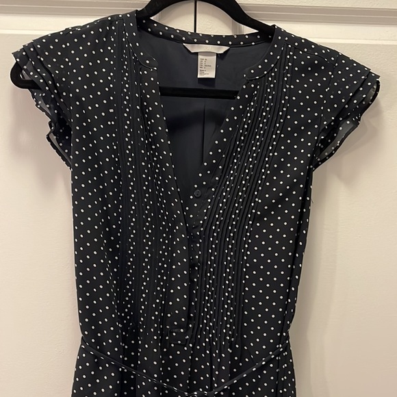 H&M size 6 navy blue polka dot dress - Picture 3 of 4